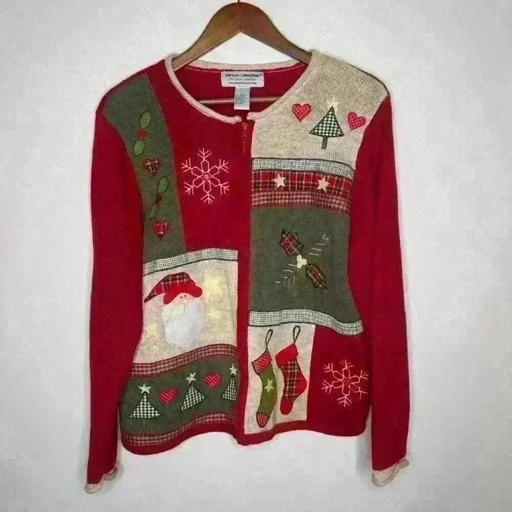 VNTG Heirloom Collectibles Christmas Collection Sweater Sz‎ L